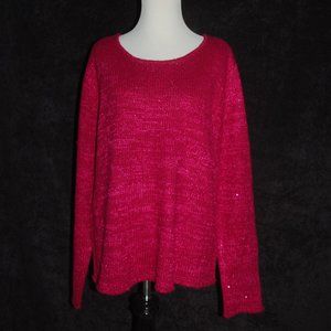 Narciso Rodriguez L NWT Red Sparkle Sweater